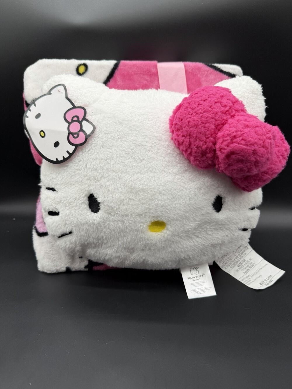 Hello Kitty Pillow & Plush Throw Blanket Set NWT
